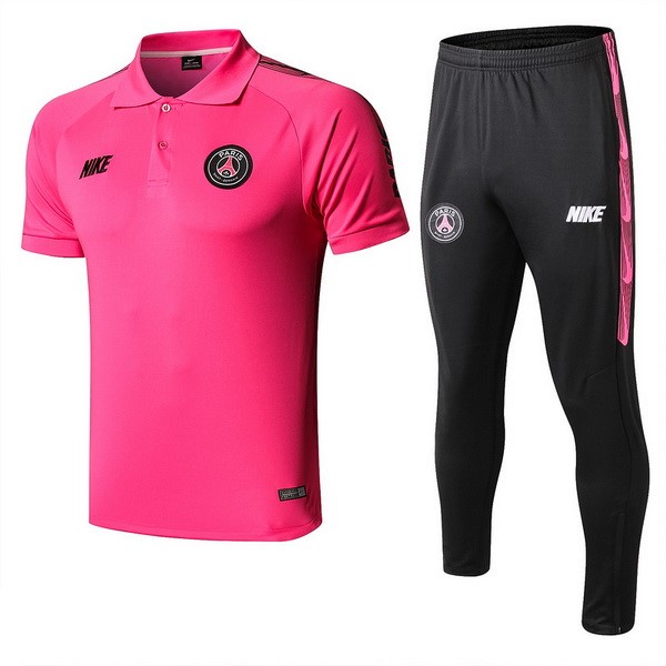 Polo Paris Saint Germain Ensemble Complet 2019-20 Rose Noir